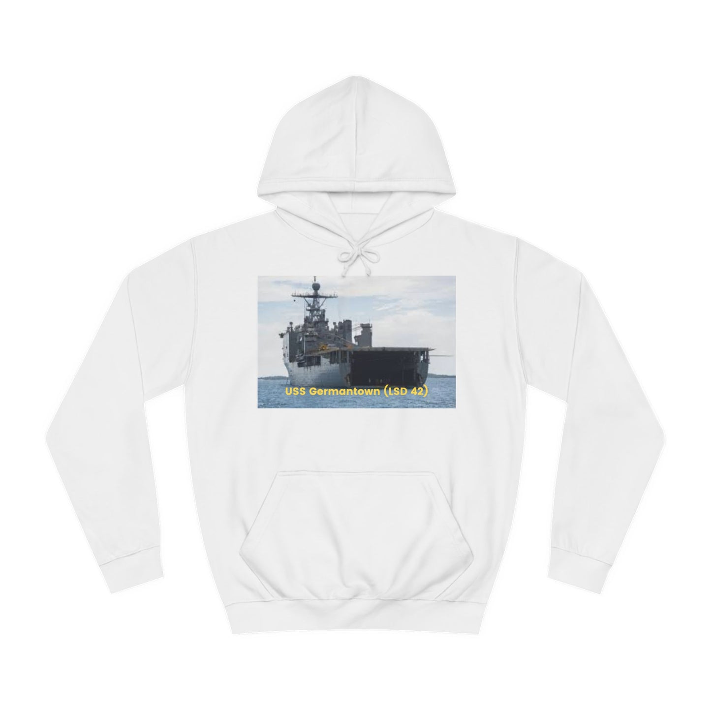 USS Germantown (LSD 42) Navy POD Smileandlaughtees  Unisex College Hoodie