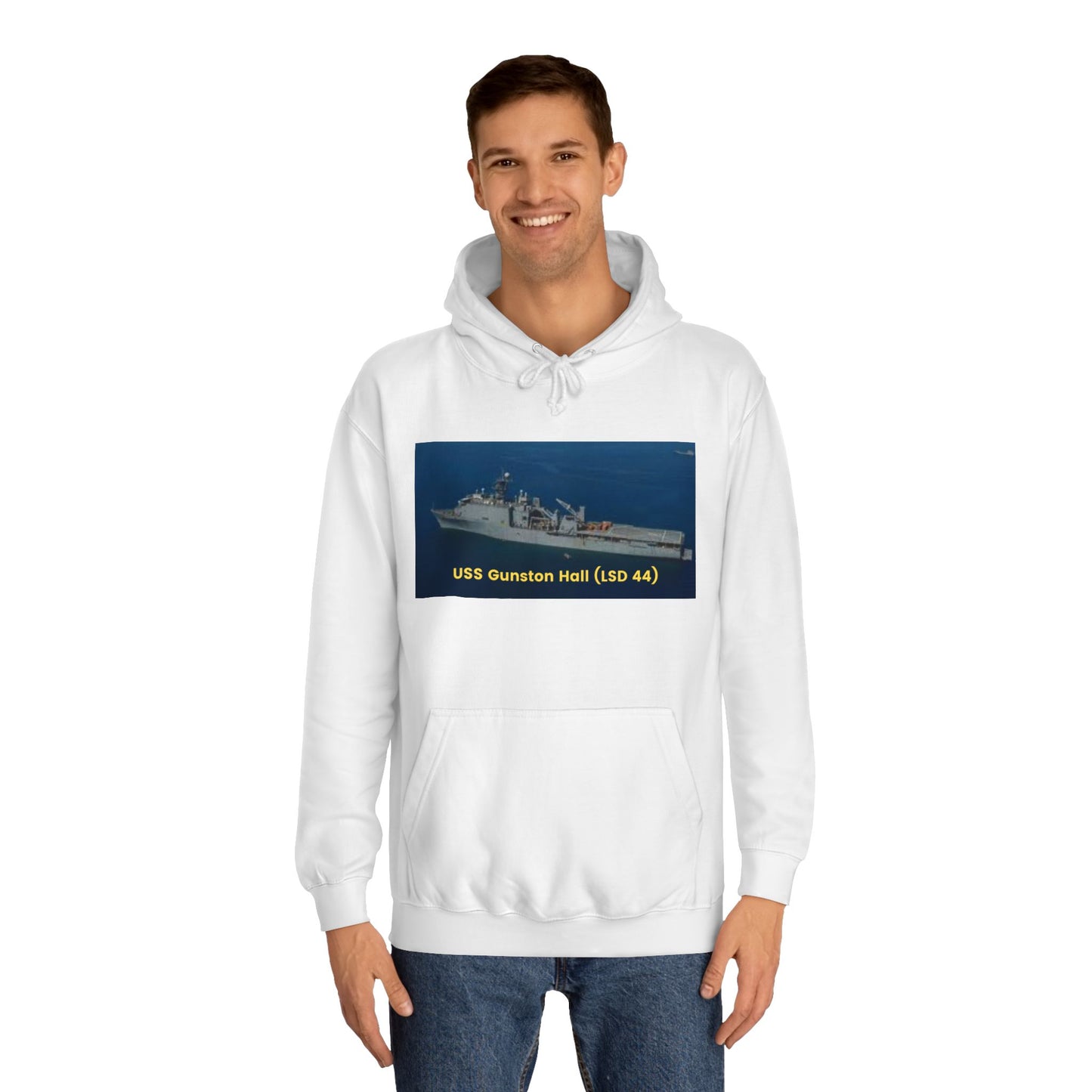 USS Gunston Hall (LSD 44) Navy POD Smileandlaughtees Unisex College Hoodie