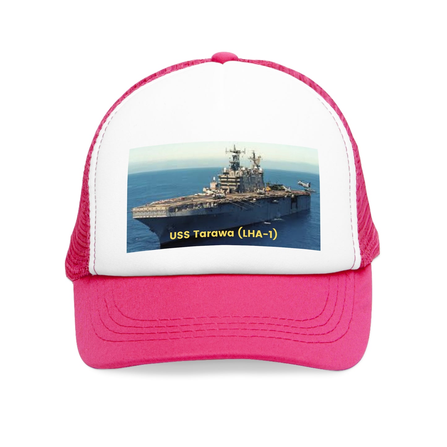 USS Tarawa (LHA-1) Navy POD Smileandlaughtees Mesh Cap