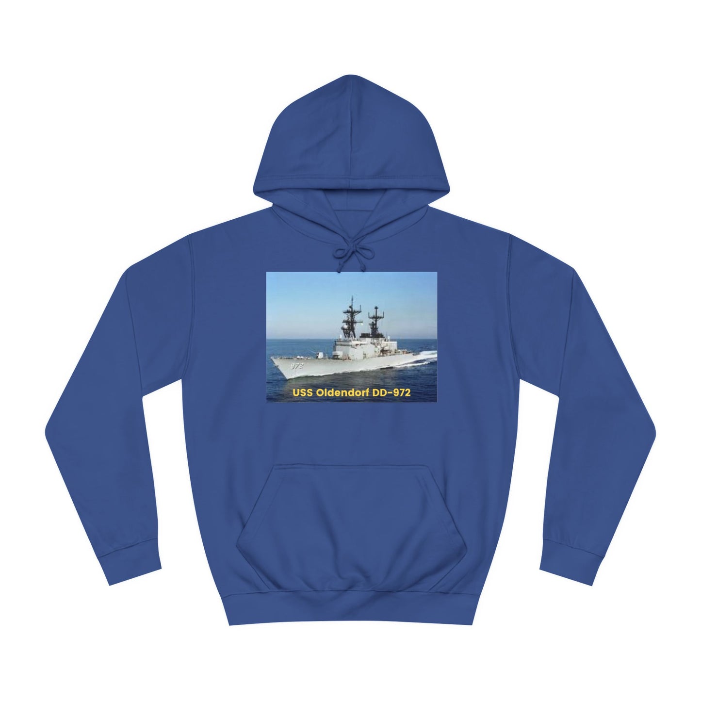 USS Oldendorf DD-972 Navy POD Smileandlaughtees Unisex College Hoodie