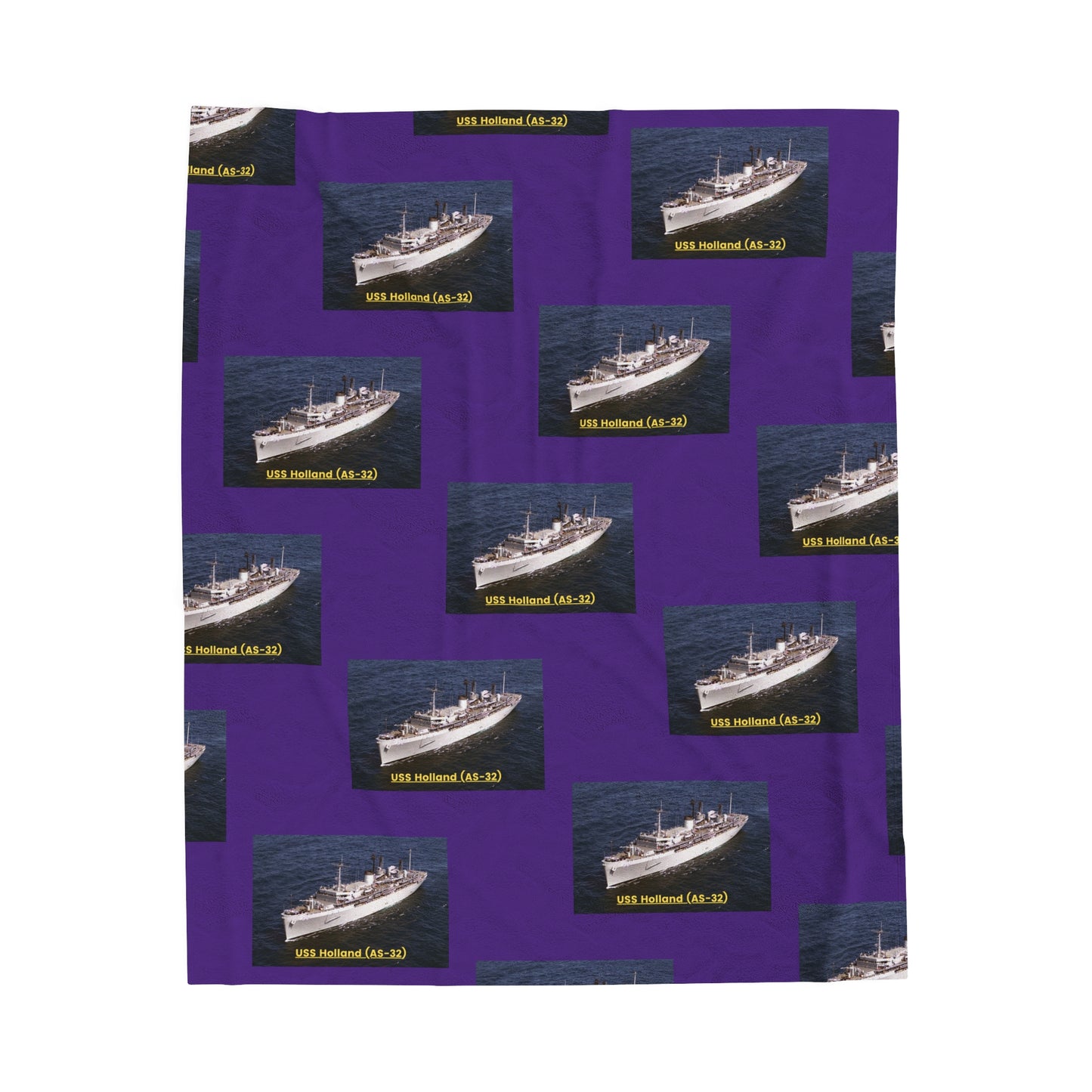 USS Holland (AS-32) Navy POD Smileandlaughtees Velveteen Plush Blanket