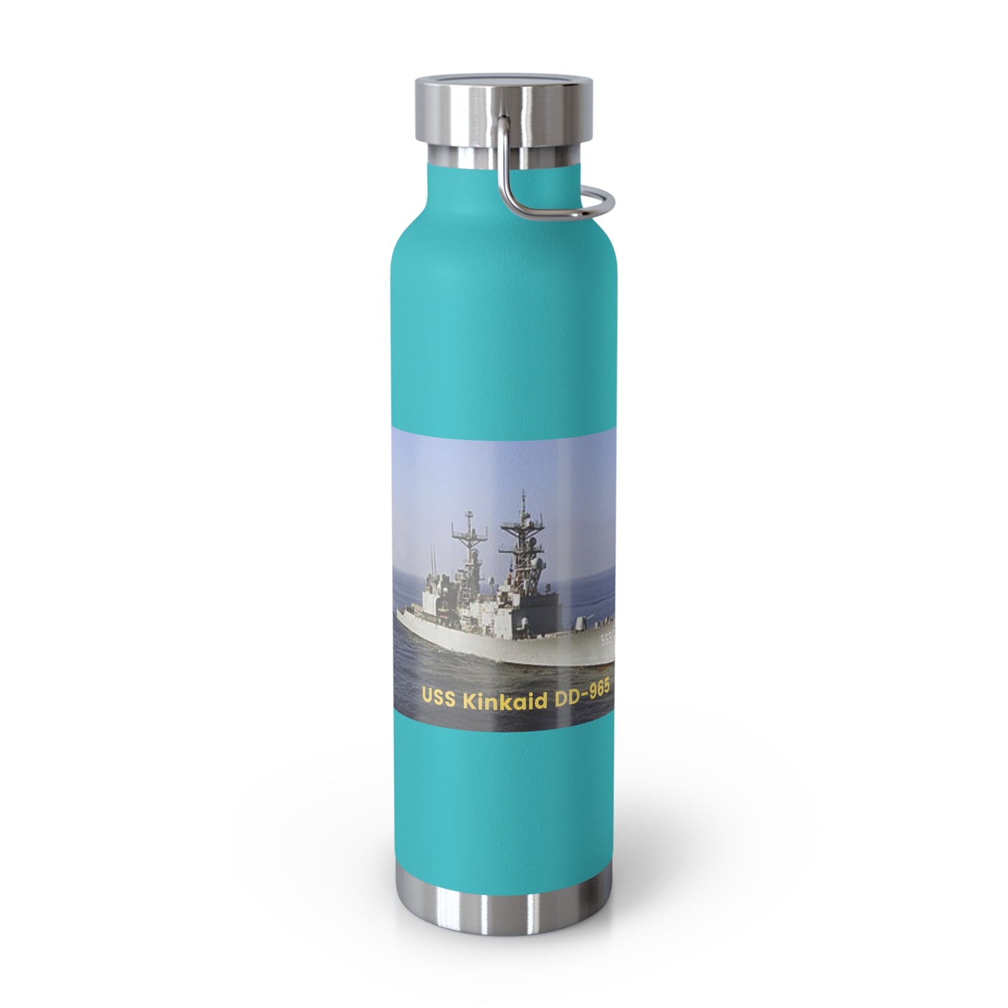 USS Kinkaid DD-965 Navy POD Smileandlaughtees Copper Vacuum Insulated Bottle, 22oz