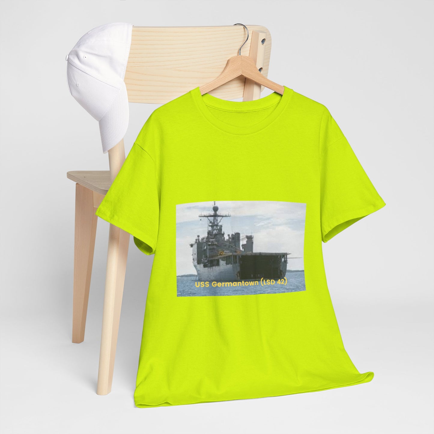 USS Germantown (LSD 42) Navy POD Smileandlaughtees Unisex Heavy Cotton Tee T-Shirt