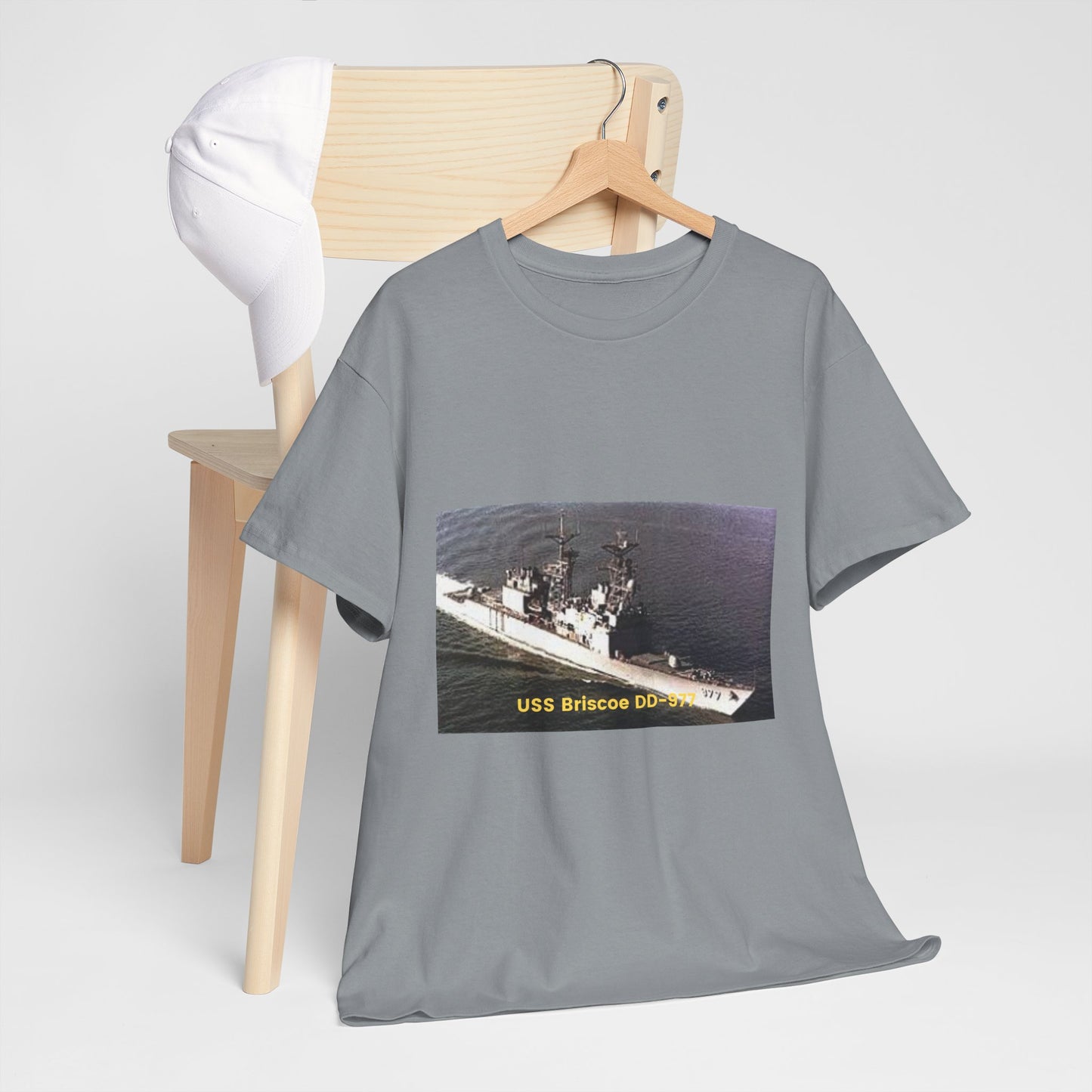 USS Briscoe DD-977 Navy POD Smileandlaughtees Unisex Heavy Cotton Tee T-Shirt