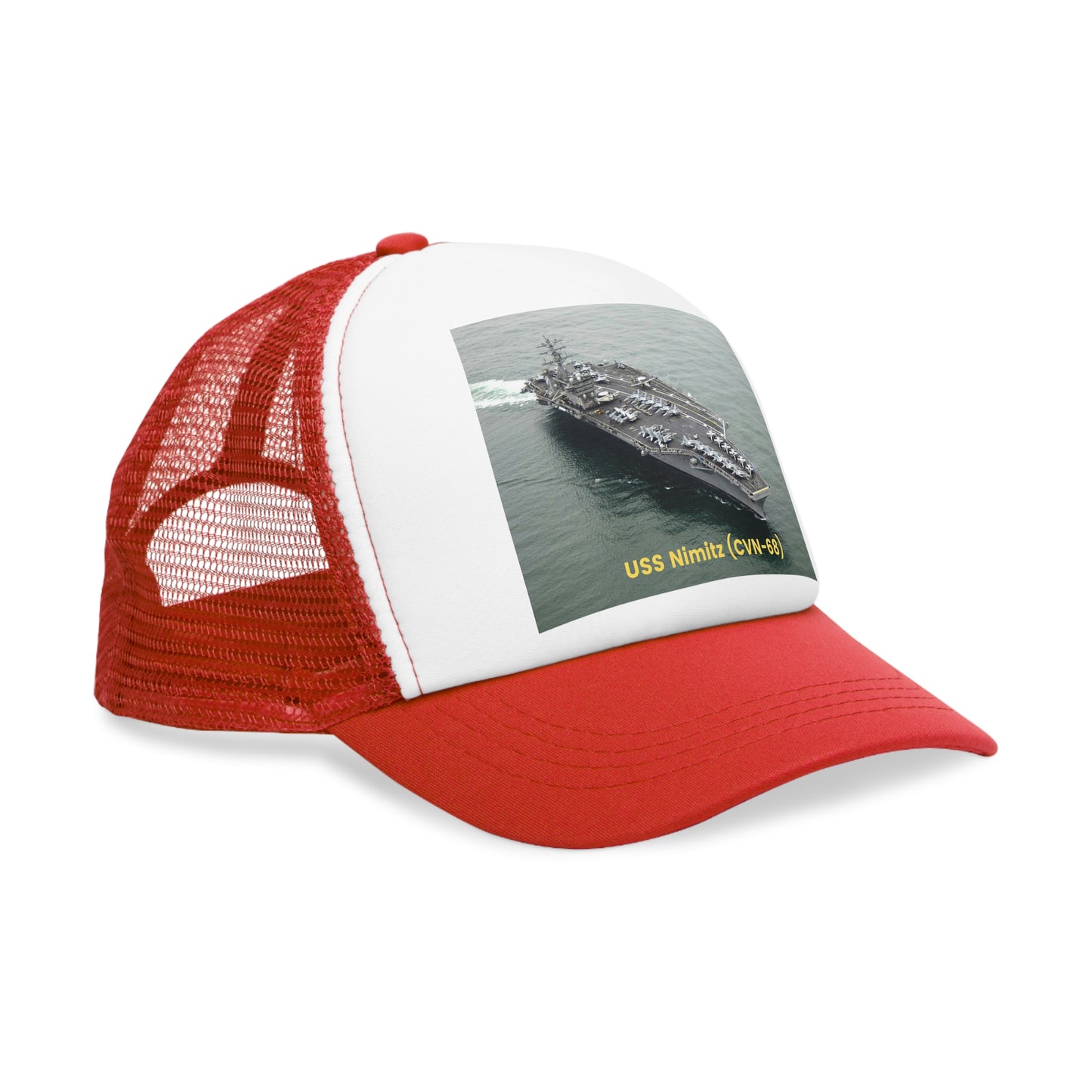 USS Nimitz (CVN-68) Navy POD Smileandlaughtees Mesh Cap