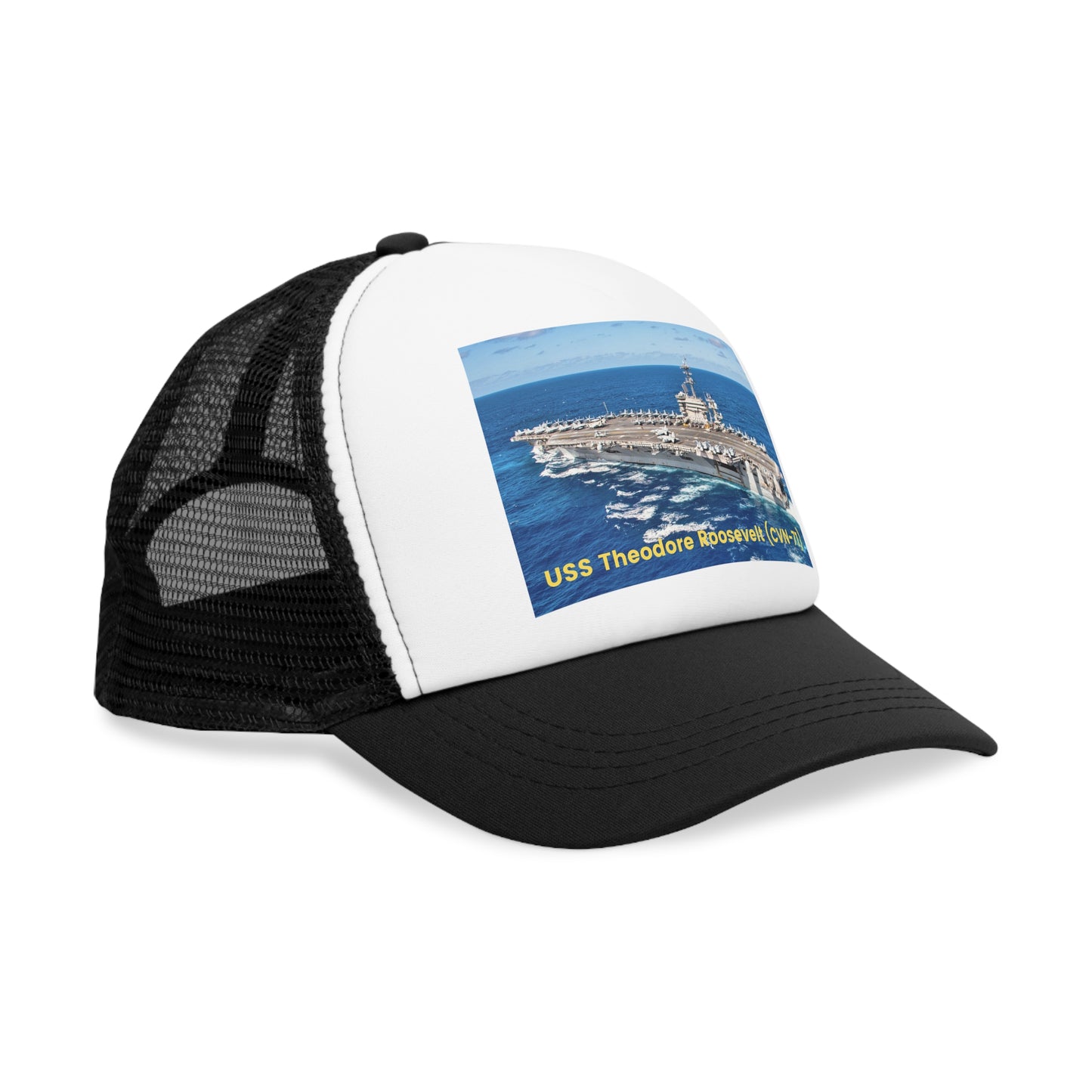 USS Theodore Roosevelt (CVN-71) Navy POD Smileandlaughtees Mesh Cap