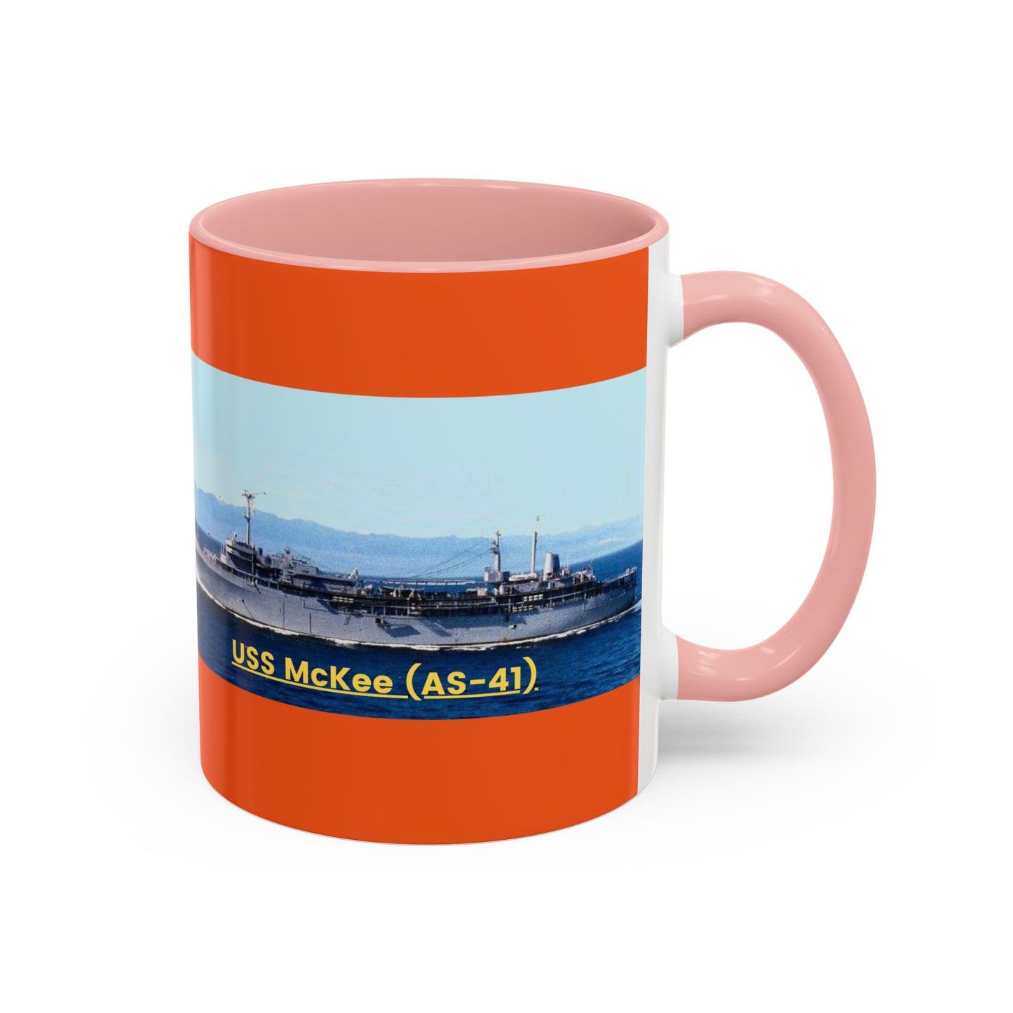 USS McKee (AS-41) Navy POD Smileandlaughtees Accent Coffee Mug (11, 15oz)