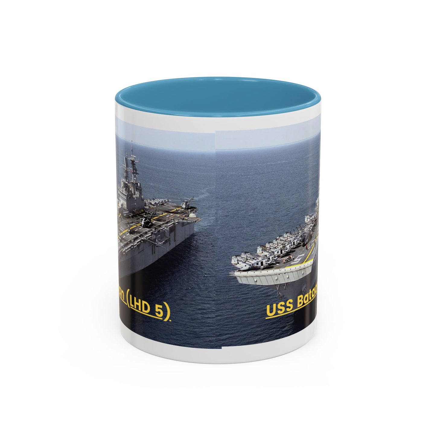 USS Bataan (LHD 5) Navy POD Smileandlaughtees Accent Coffee Mug (11, 15oz)