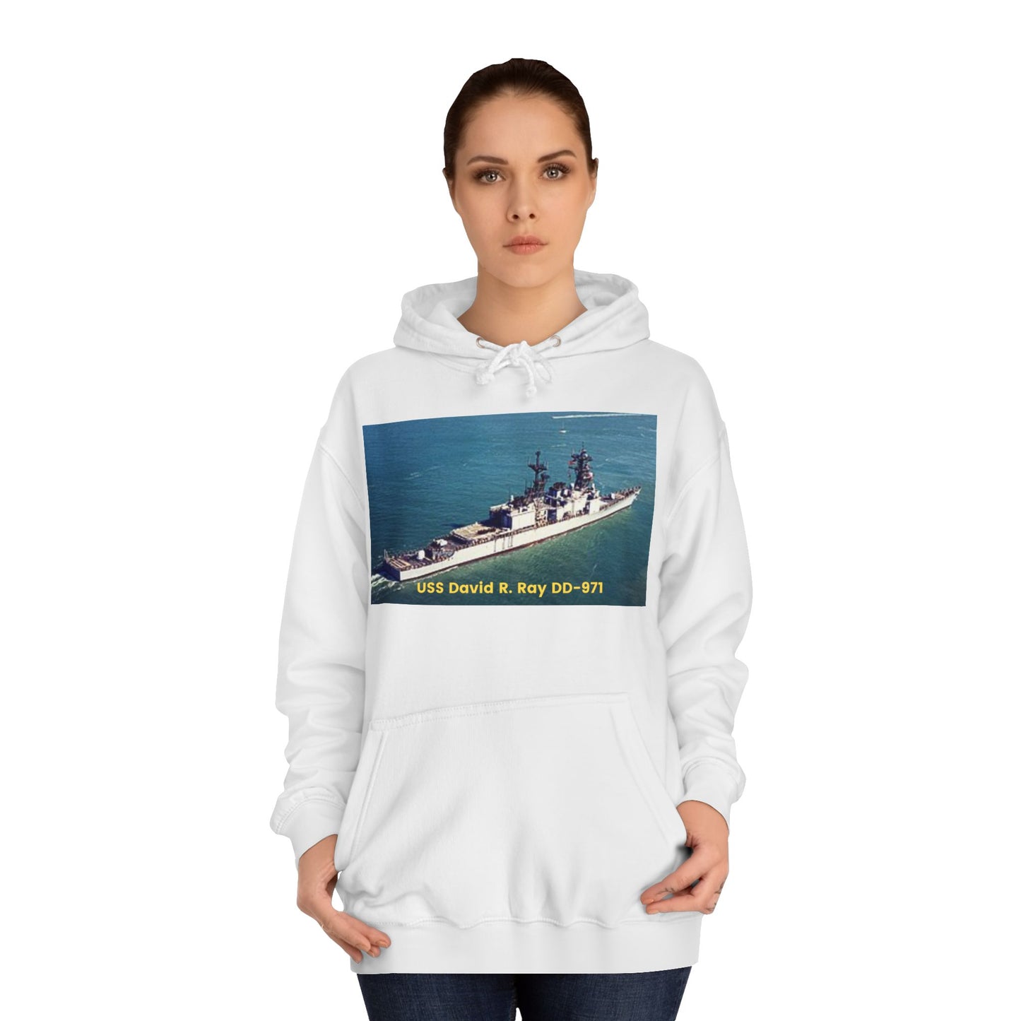 USS David R. Ray DD-971 Navy POD Smileandlaughtees Unisex College Hoodie