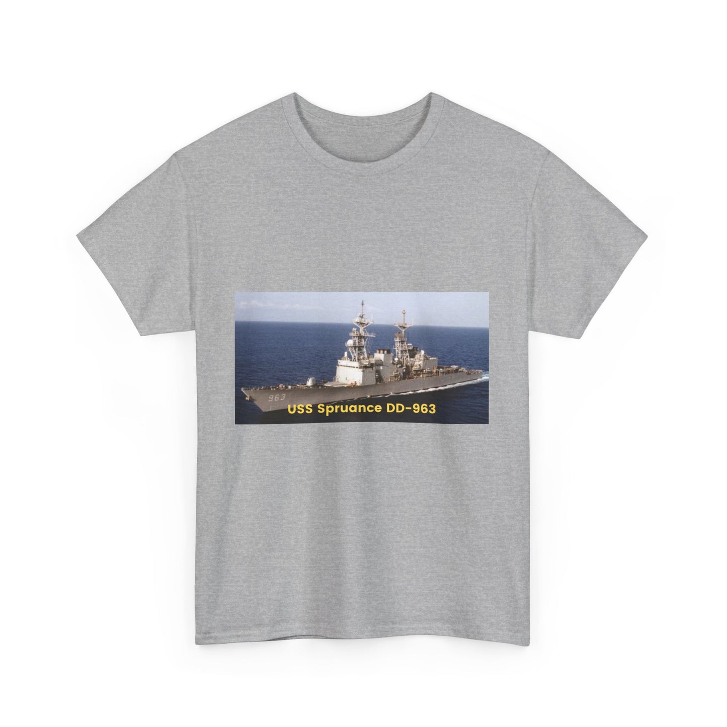 USS Spruance DD-963 Navy POD Smileandlaughtees Unisex Heavy Cotton Tee T-Shirt