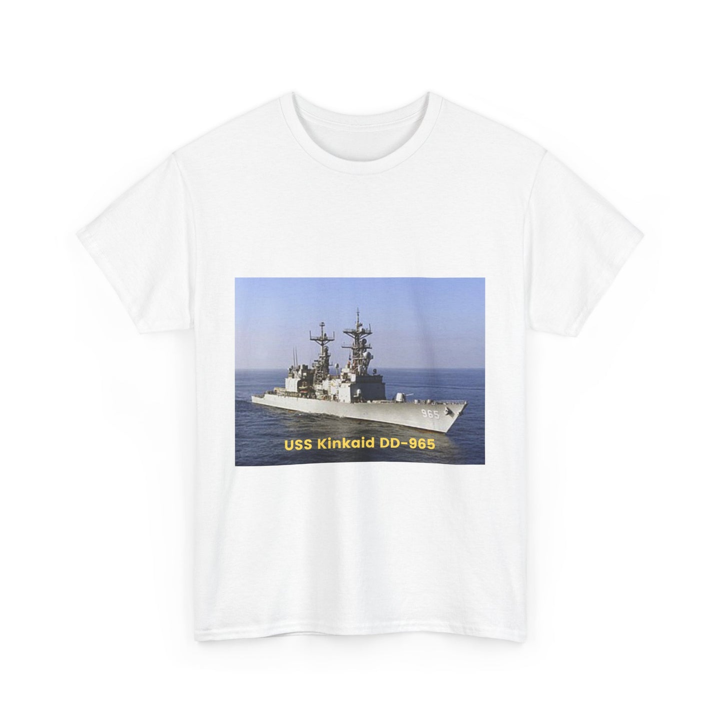 USS Kinkaid DD-965 Navy POD Smileandlaughtees Unisex Heavy Cotton Tee T-Shirt