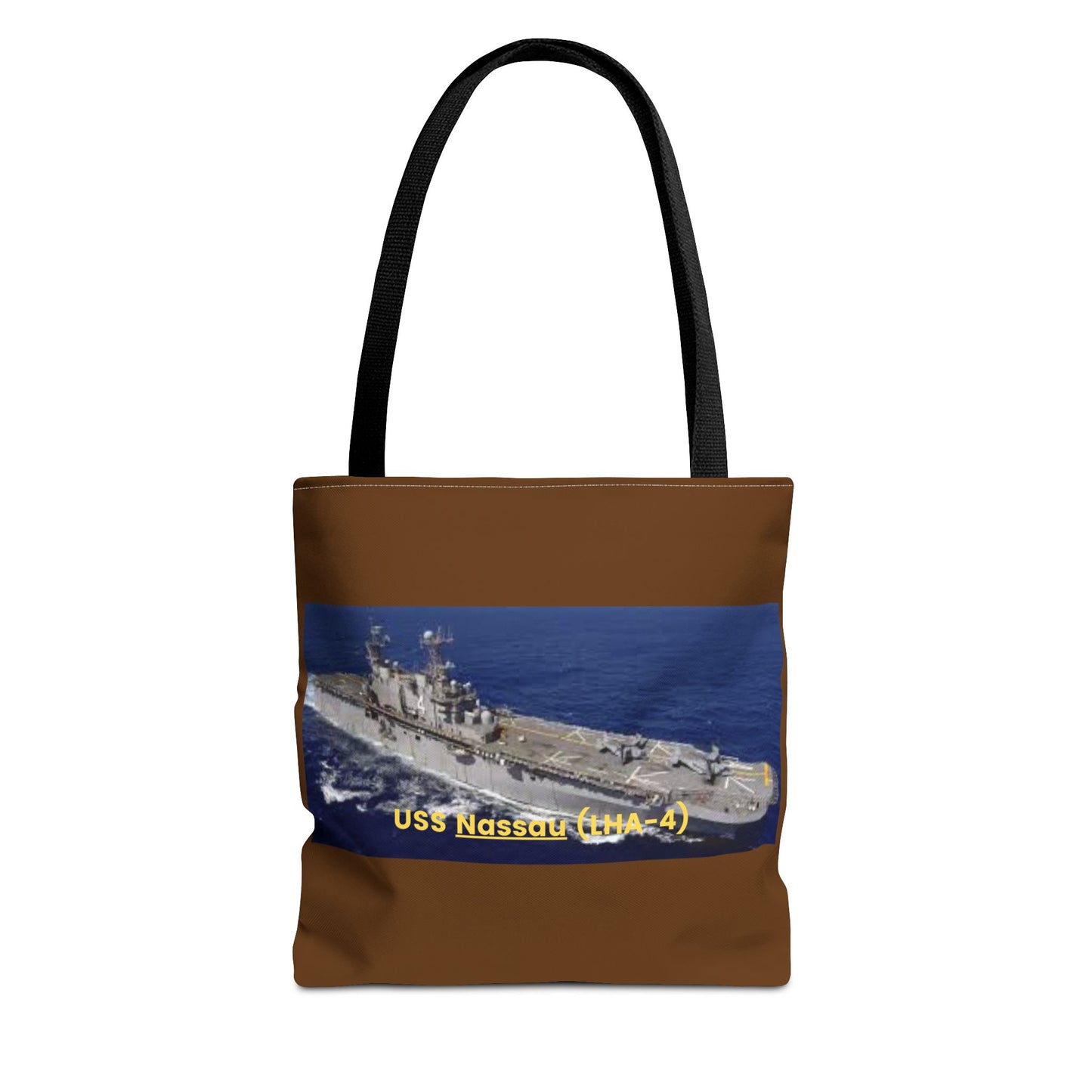 USS Nassau (LHA-4) Navy POD Smileandlaughtees Tote Bag (AOP)