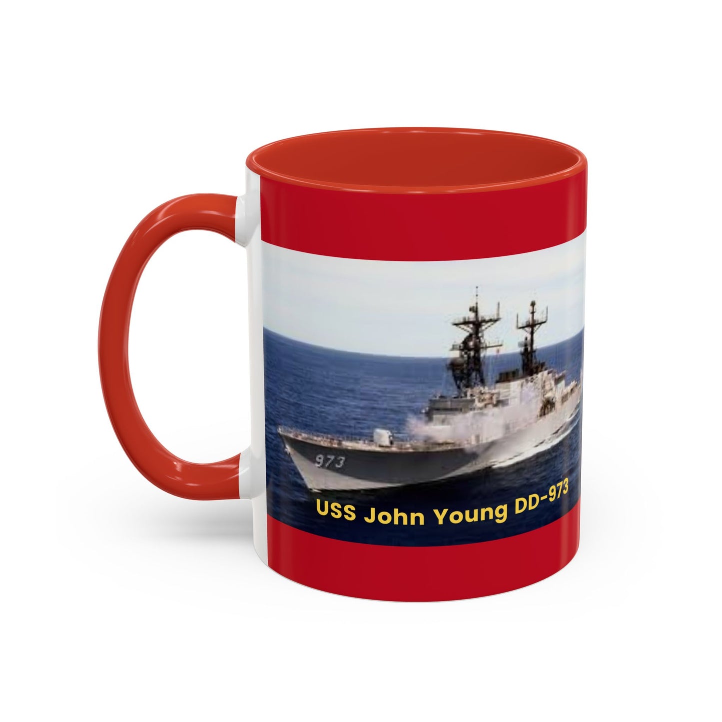 USS John Young DD-973 Navy POD Smileandlaughtees Accent Coffee Mug (11, 15oz)