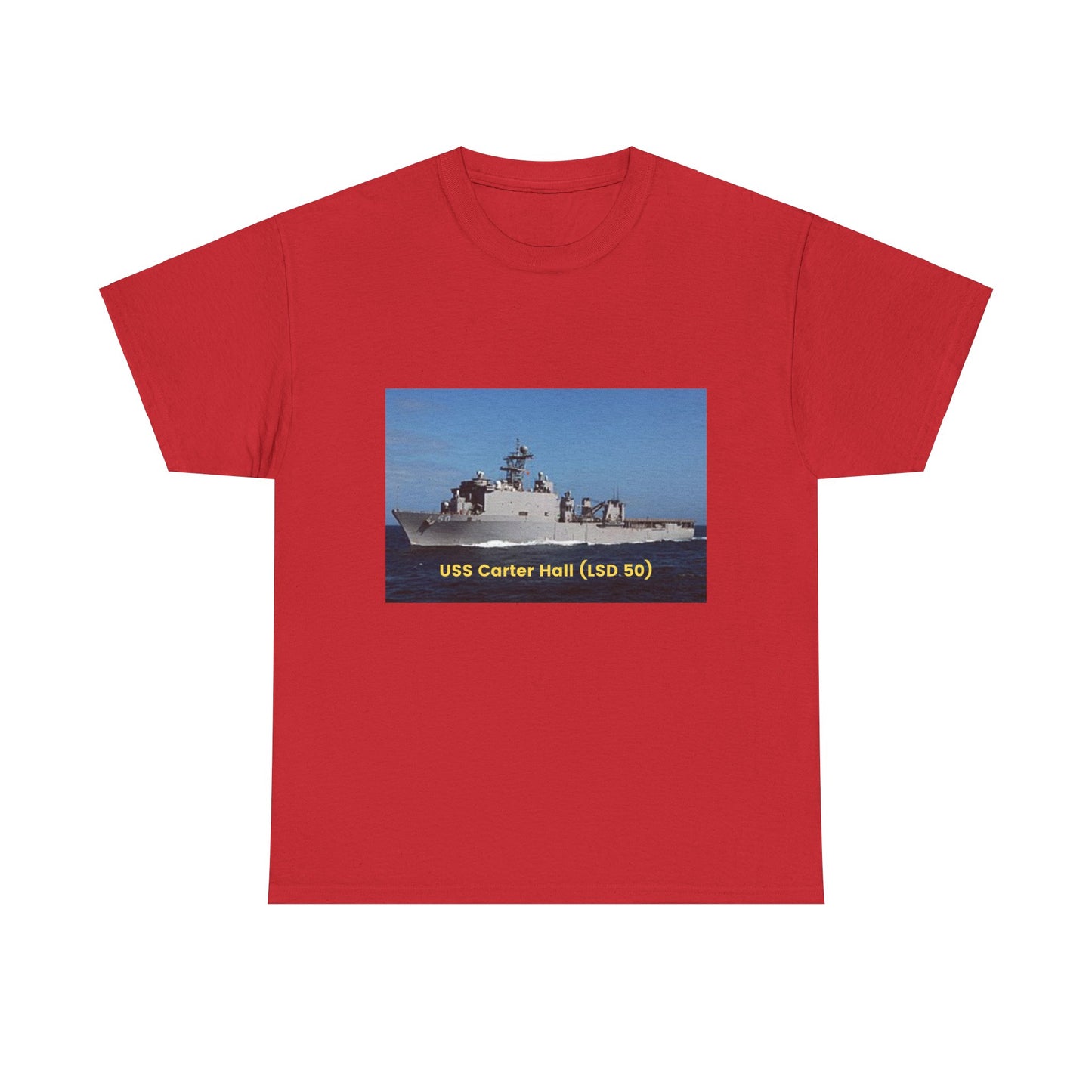 USS Carter Hall (LSD 50) Navy POD Smileandlaughtees Unisex Heavy Cotton Tee T-Shirt