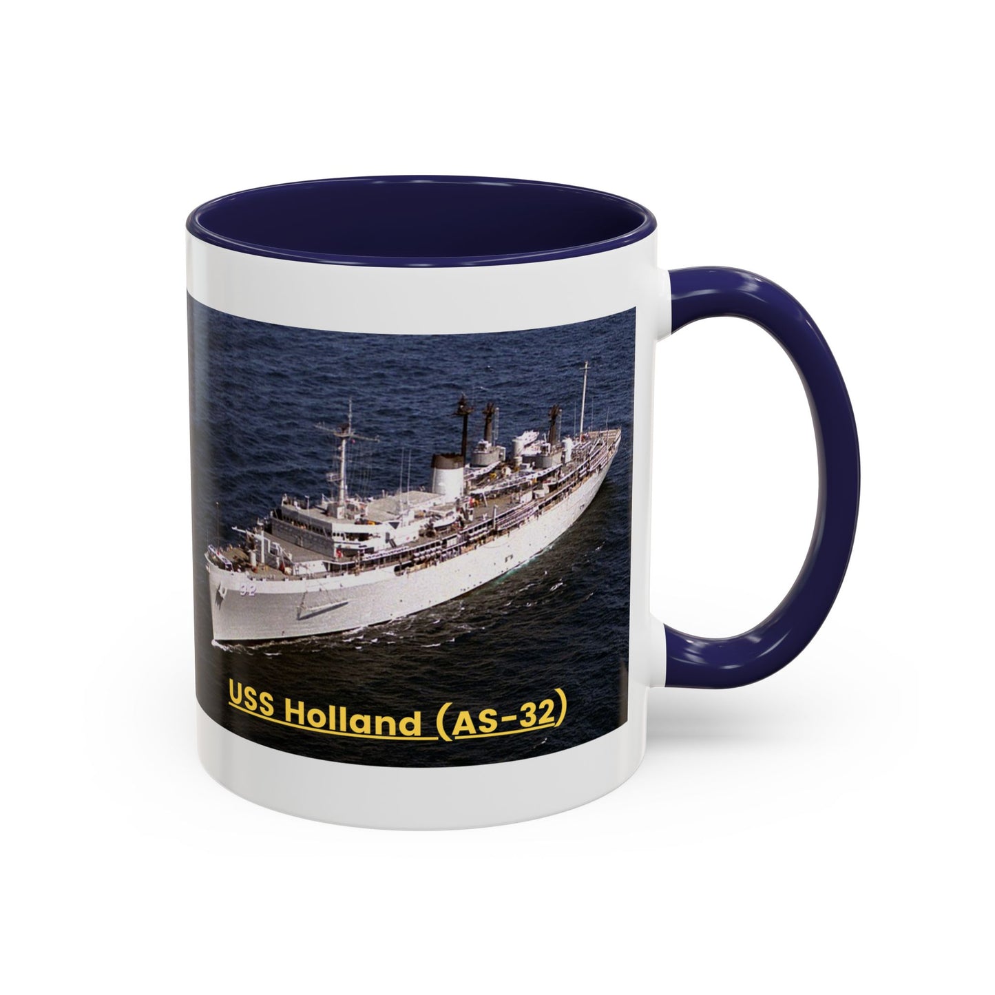 USS Holland (AS-32) Navy POD Smileandlaughtees Accent Coffee Mug (11, 15oz)