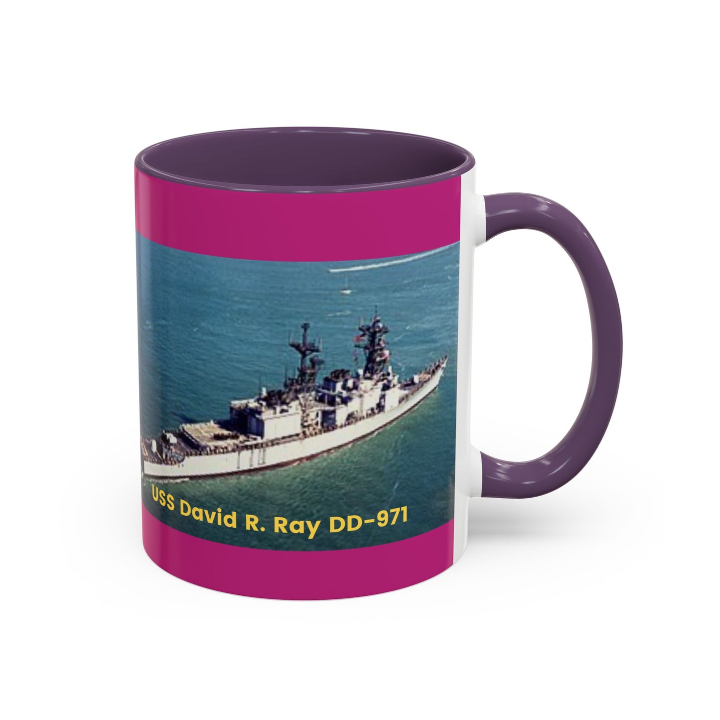 USS David R. Ray DD-971 Navy POD Smileandlaughtees Accent Coffee Mug (11, 15oz)