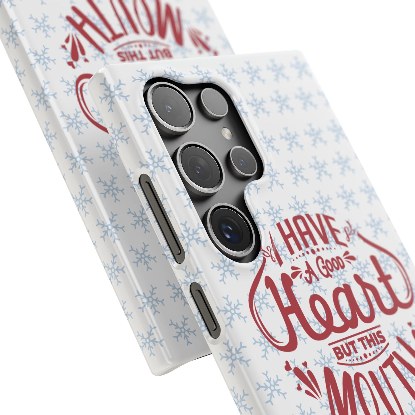 I’ve Got A Good Heart But This Mouth SmileandLaughTees Snap Phone Case