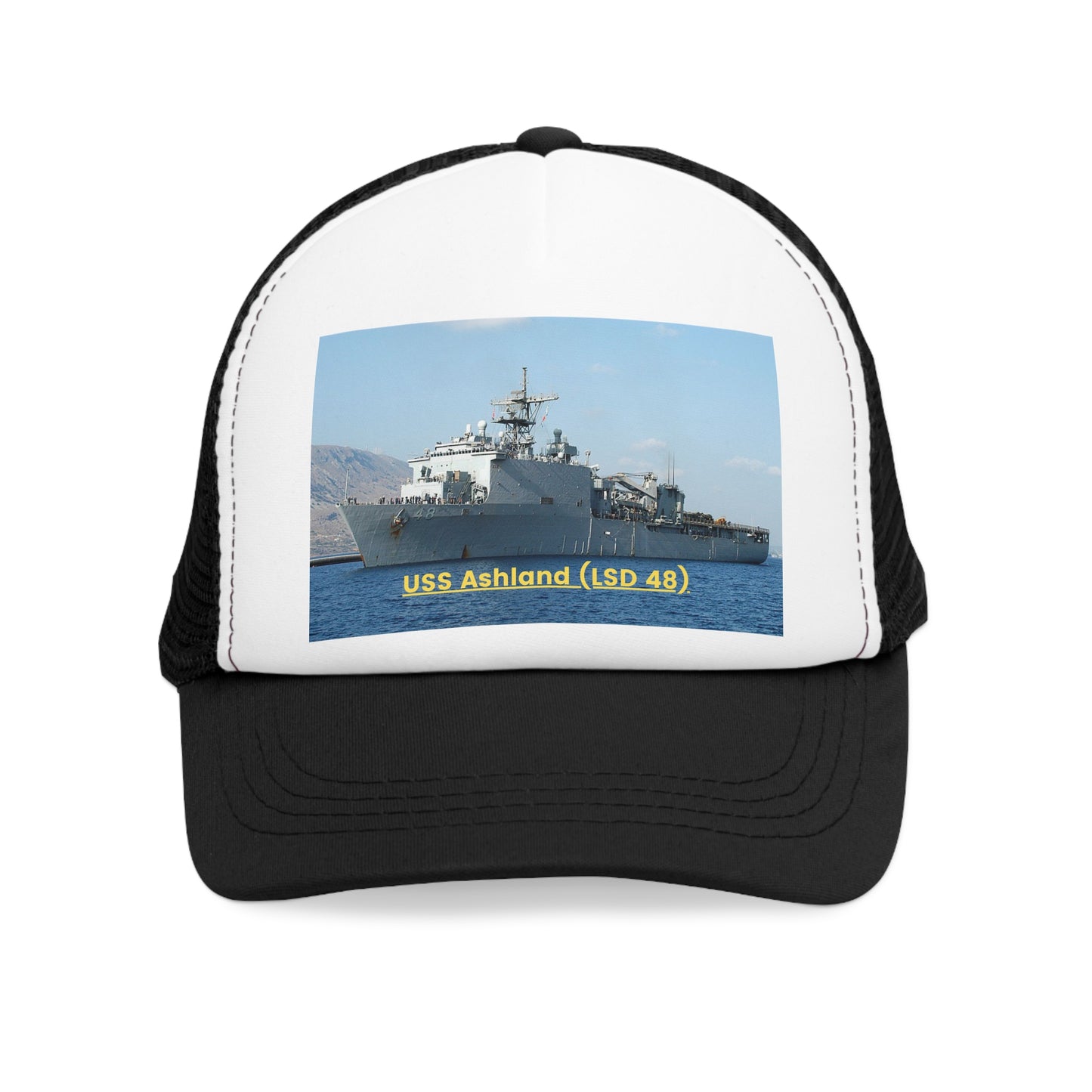 USS Ashland (LSD 48) Navy POD Smileandlaughtees Mesh Cap