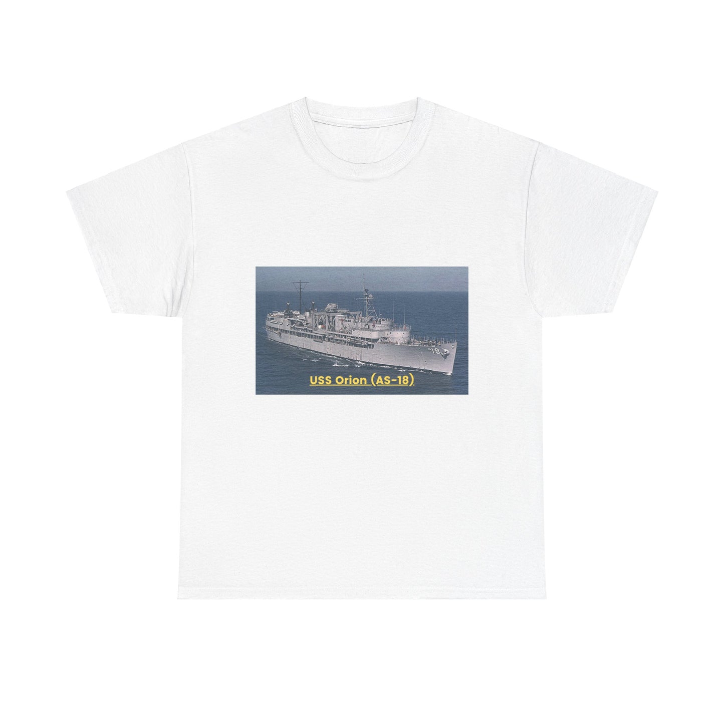 USS Orion (AS-18) Navy POD Smileandlaughtees Unisex Heavy Cotton Tee T-Shirt