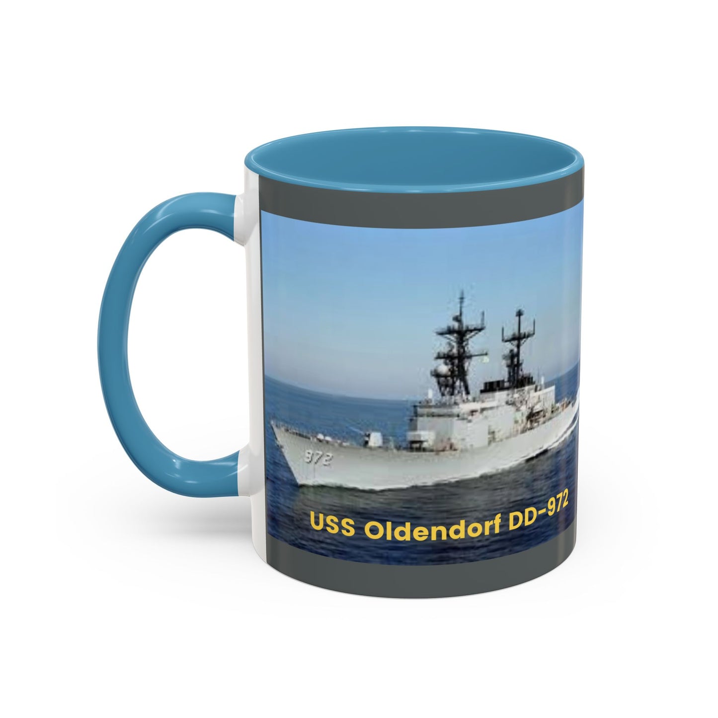 USS Oldendorf DD-972 Navy POD Smileandlaughtees Accent Coffee Mug (11, 15oz)