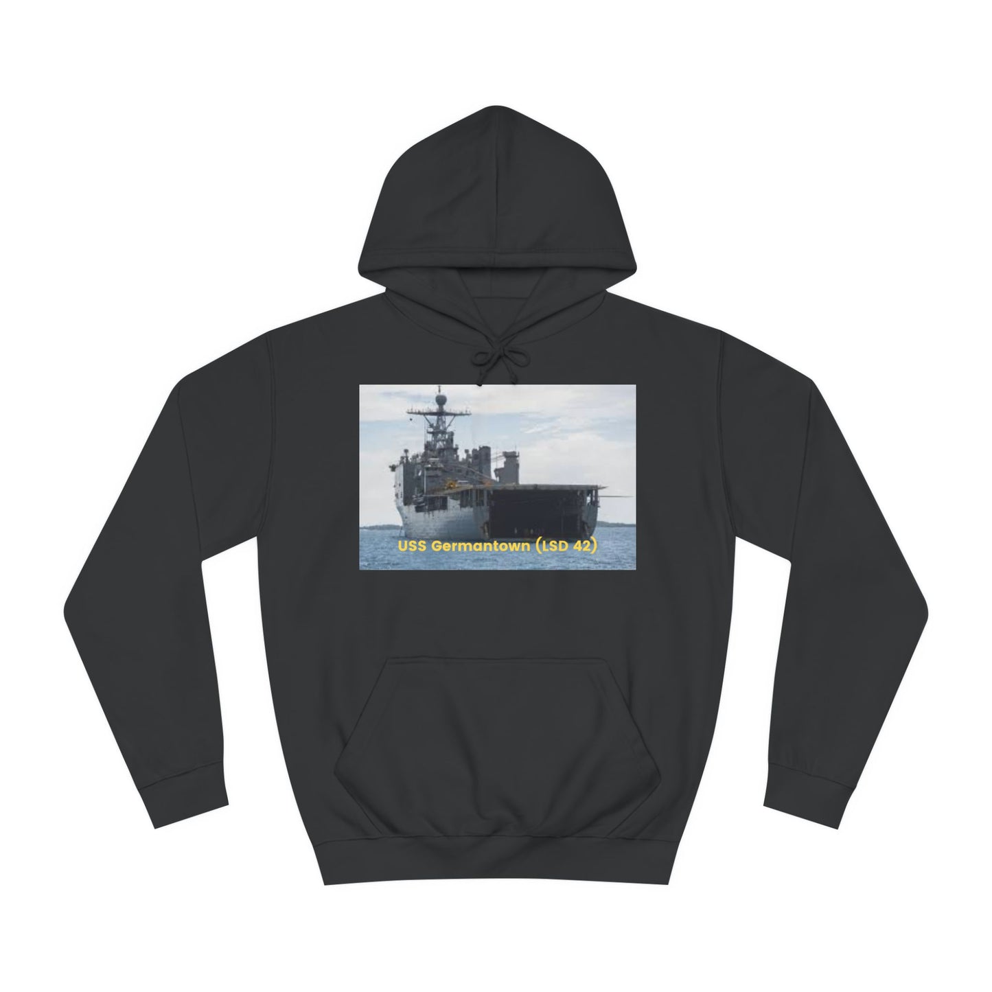 USS Germantown (LSD 42) Navy POD Smileandlaughtees  Unisex College Hoodie