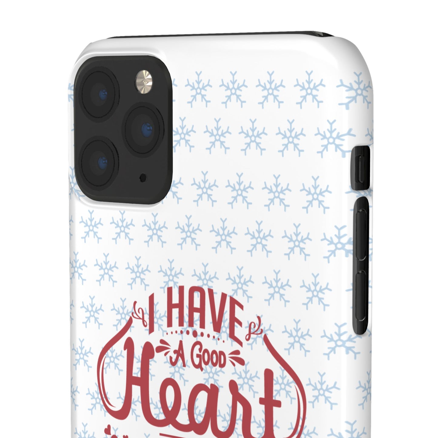 I’ve Got A Good Heart But This Mouth SmileandLaughTees Snap Phone Case