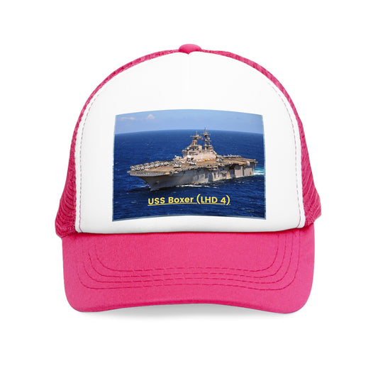 USS Boxer (LHD 4) Navy POD Smileandlaughtees Mesh Cap