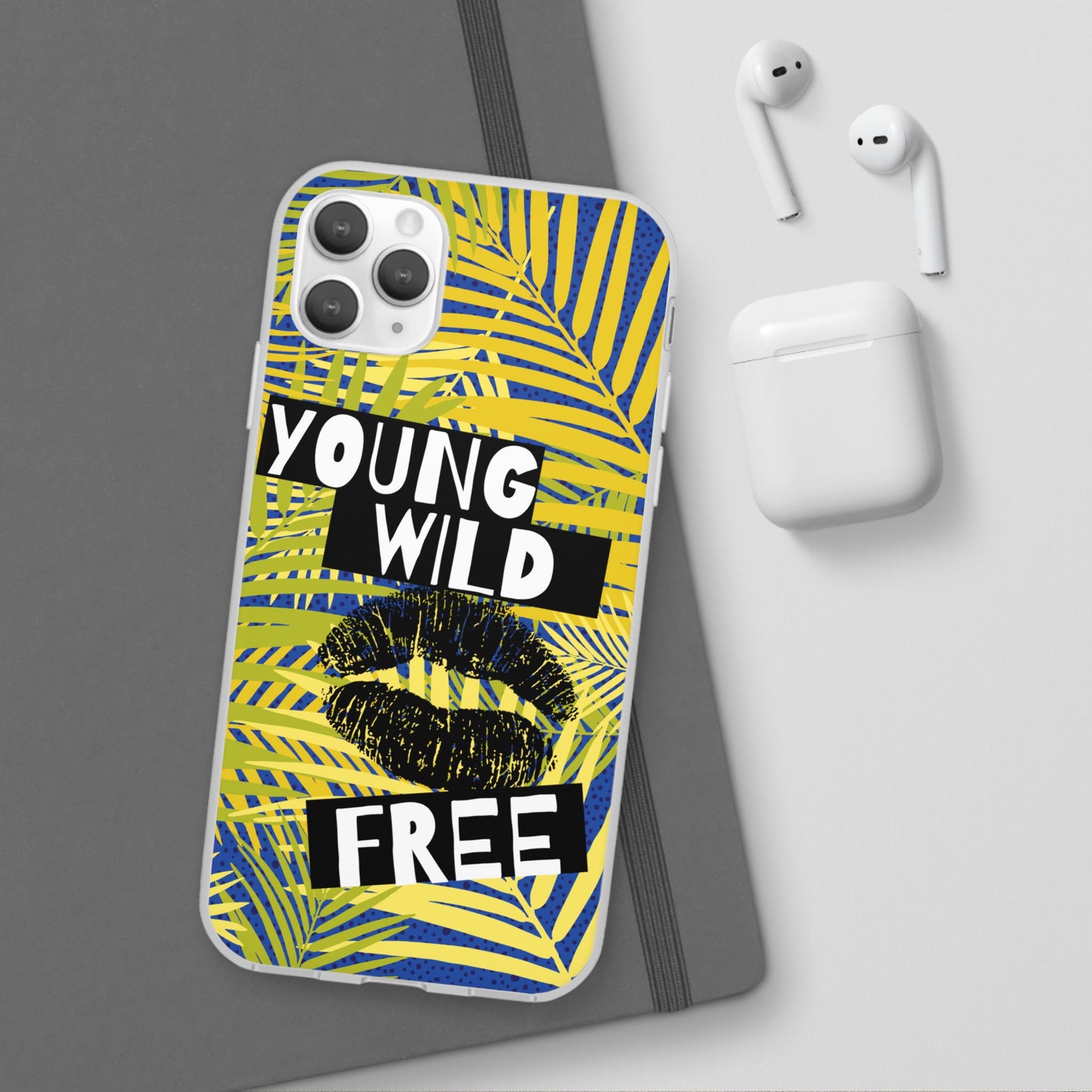 Young Wild Free SmileandLaughTees Flexi Phone Case