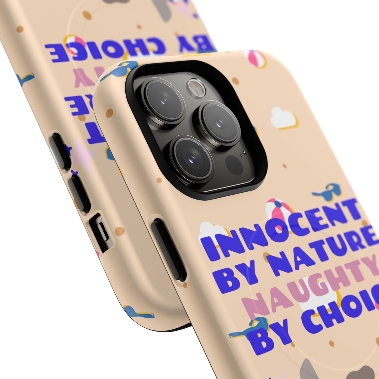 Innocent By Nature Naughty By Choice SmileandLaughTees Tough Magnetic Phone Case