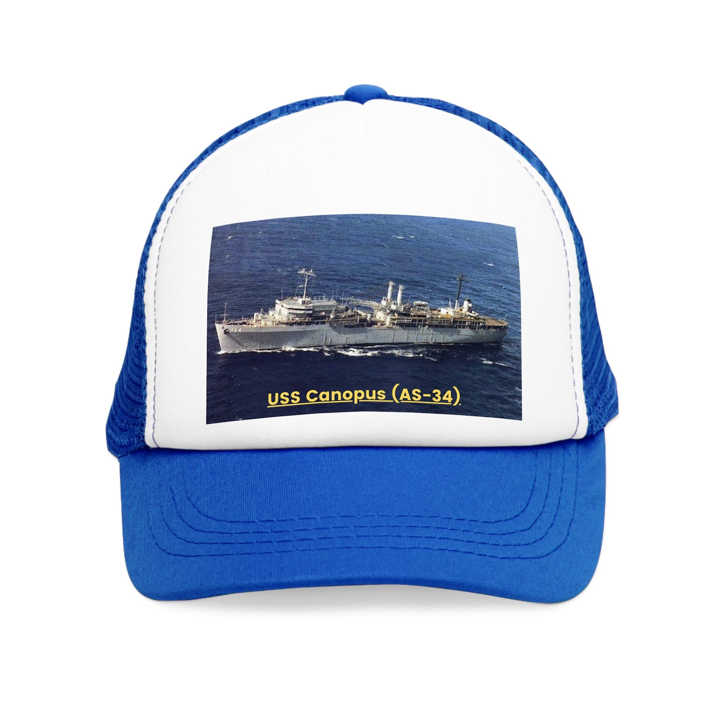 USS Canopus (AS-34) Navy POD Smileandlaughtees Mesh Cap