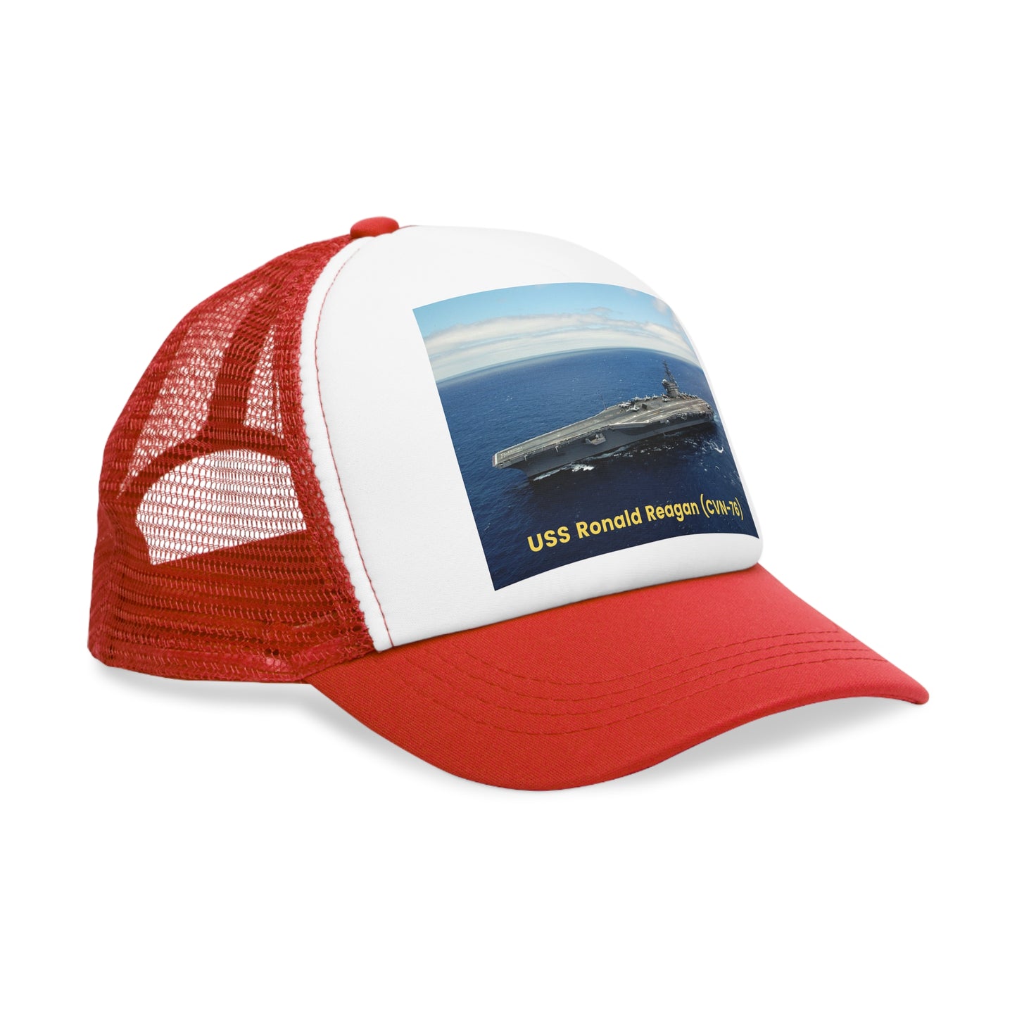 USS Ronald Reagan (CVN-76) Navy POD Smileandlaughtees Mesh Cap