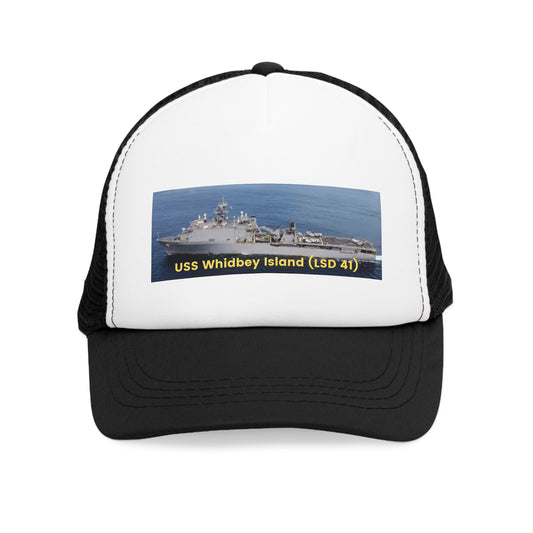 USS Whidbey Island (LSD 41) Navy POD Smileandlaughtees Mesh Cap