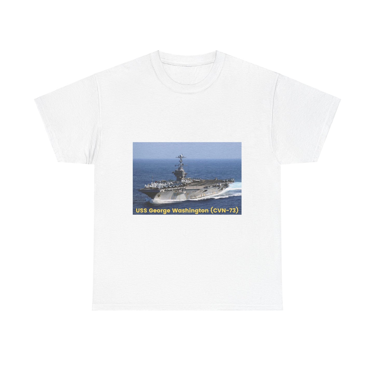 USS George Washington (CVN-73) Navy POD Smileandlaughtees Unisex Heavy Cotton Tee T-Shirt