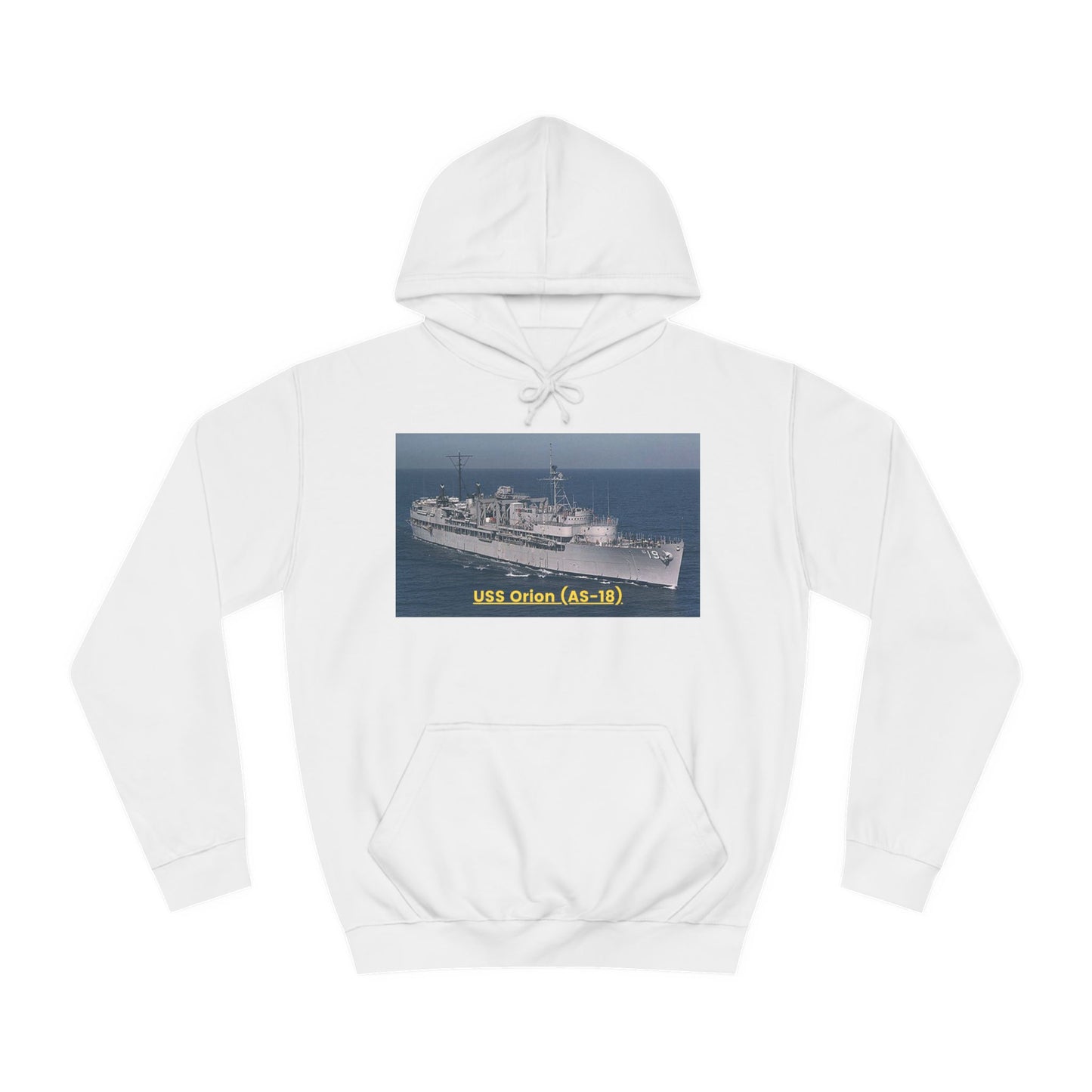 USS Orion (AS-18) Navy POD Smileandlaughtees Unisex College Hoodie