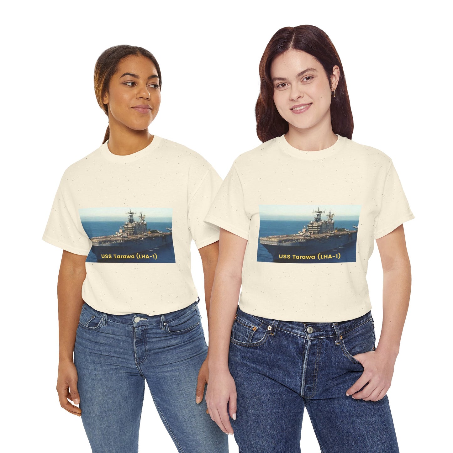 USS Tarawa (LHA-1) Navy POD Smileandlaughtees Unisex Heavy Cotton Tee T-Shirt