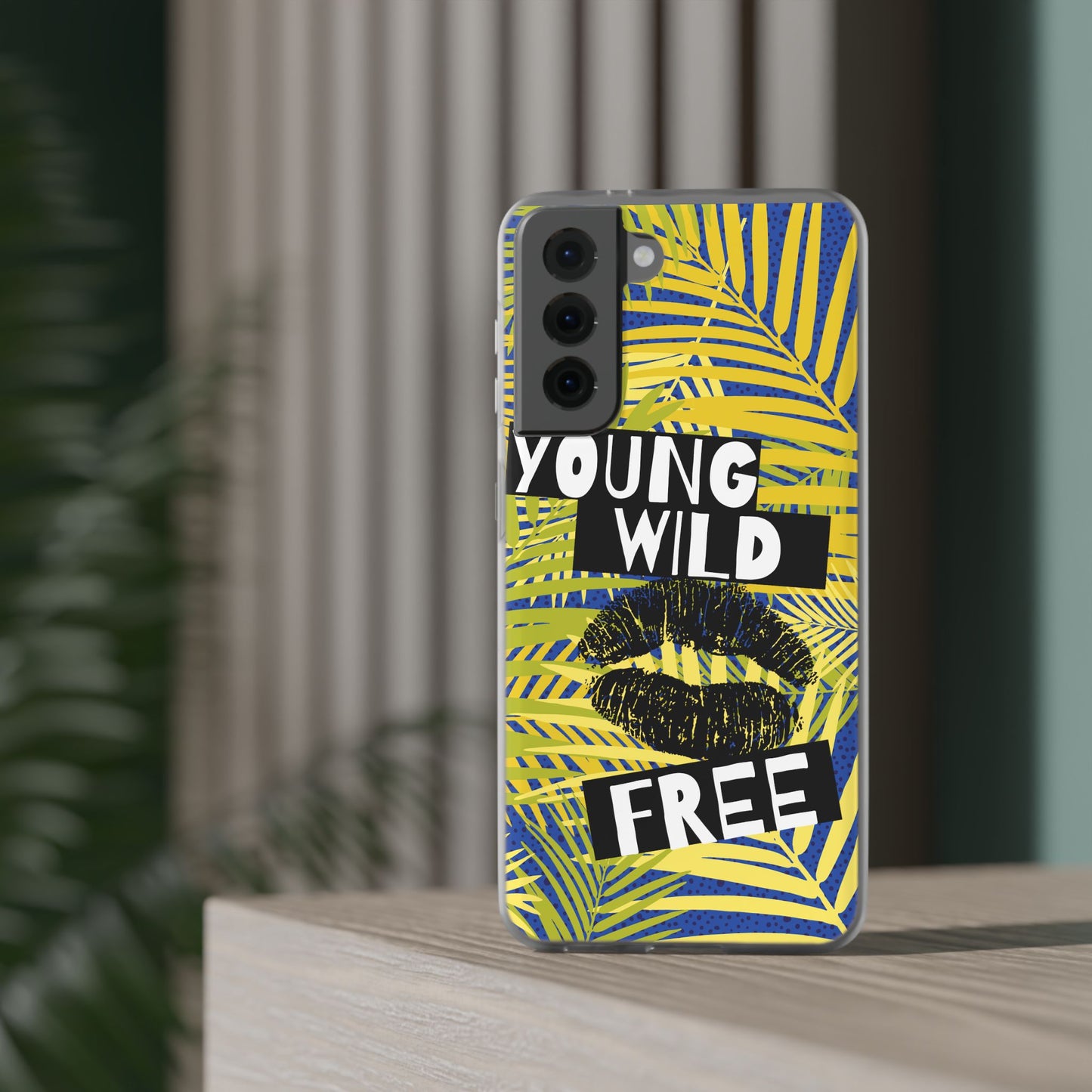 Young Wild Free SmileandLaughTees Flexi Phone Case