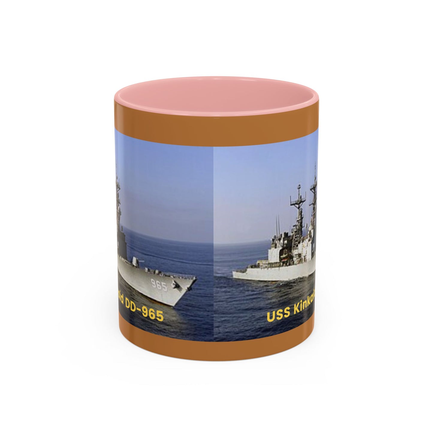 USS Kinkaid DD-965 Navy POD Smileandlaughtees Accent Coffee Mug (11, 15oz)