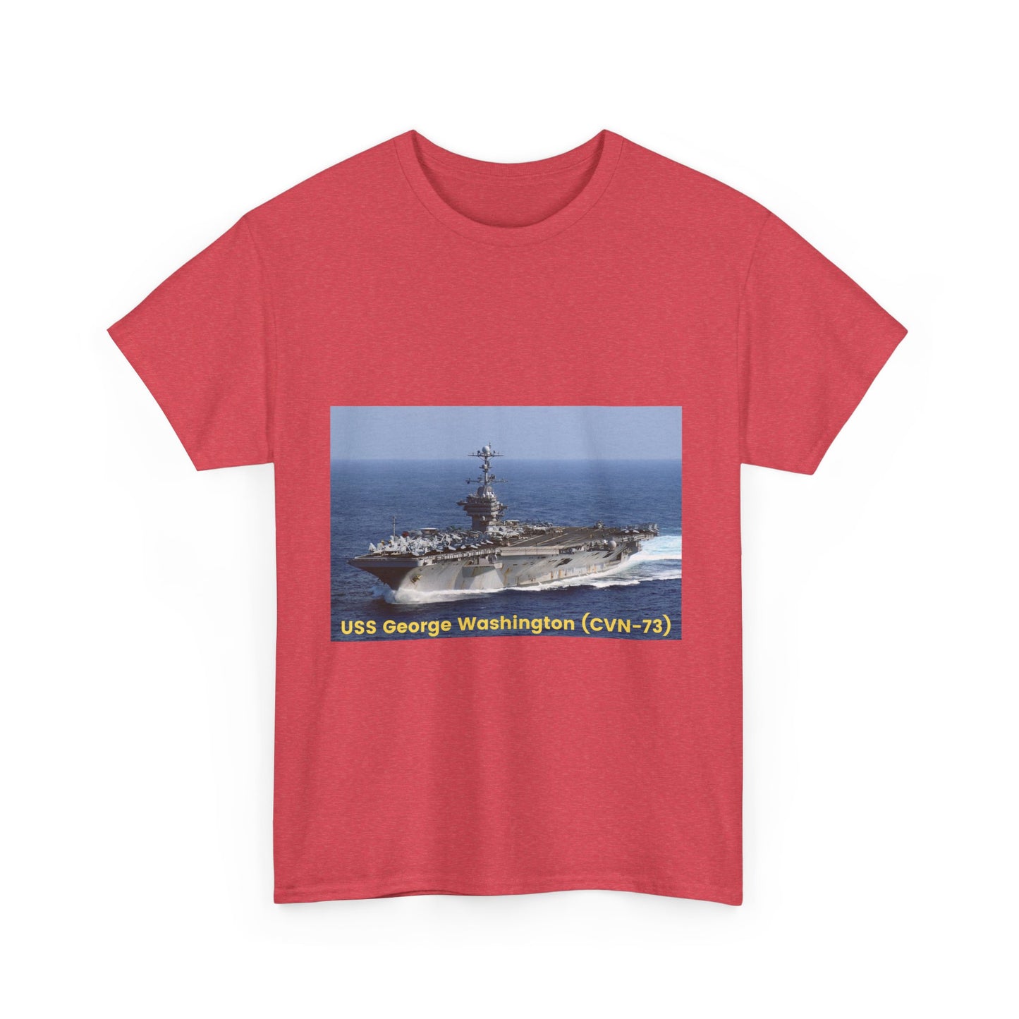 USS George Washington (CVN-73) Navy POD Smileandlaughtees Unisex Heavy Cotton Tee T-Shirt