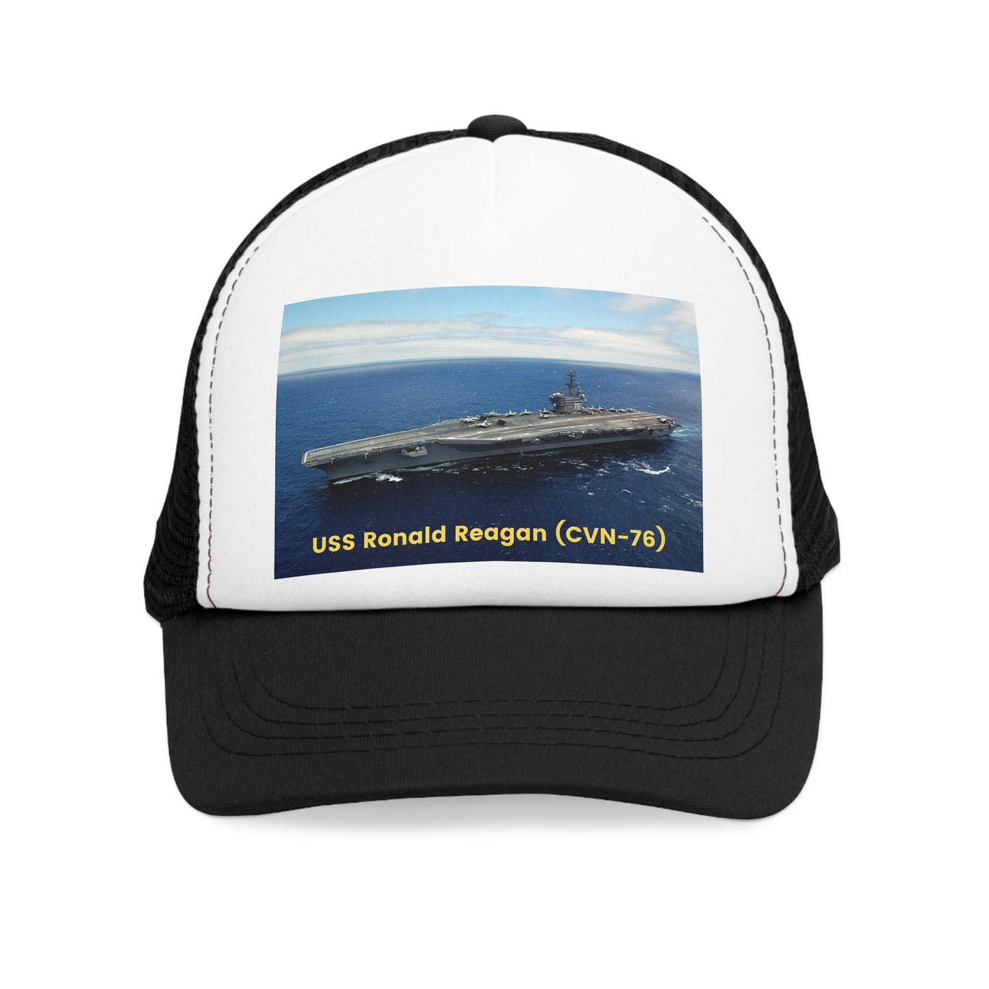 USS Ronald Reagan (CVN-76) Navy POD Smileandlaughtees Mesh Cap