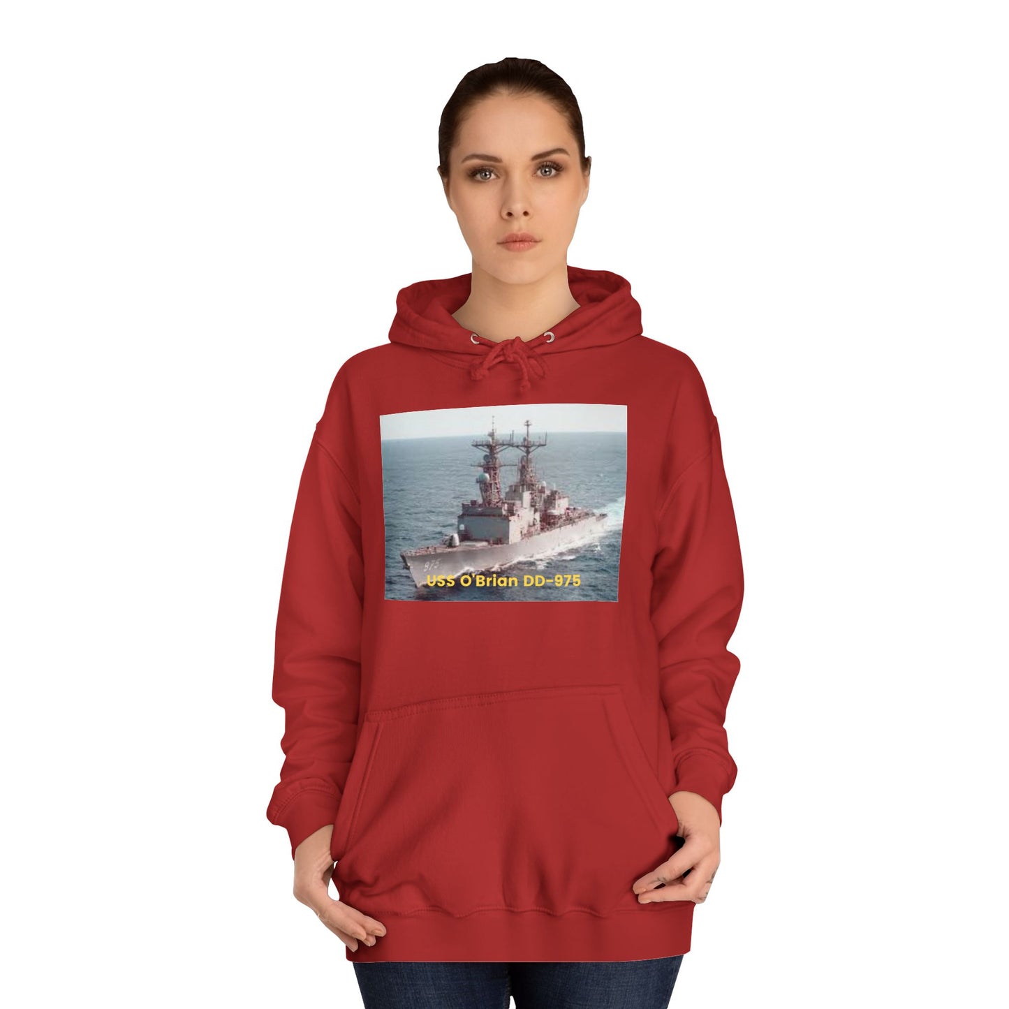 USS O'Brian DD-975 Navy POD Smileandlaughtees Unisex College Hoodie