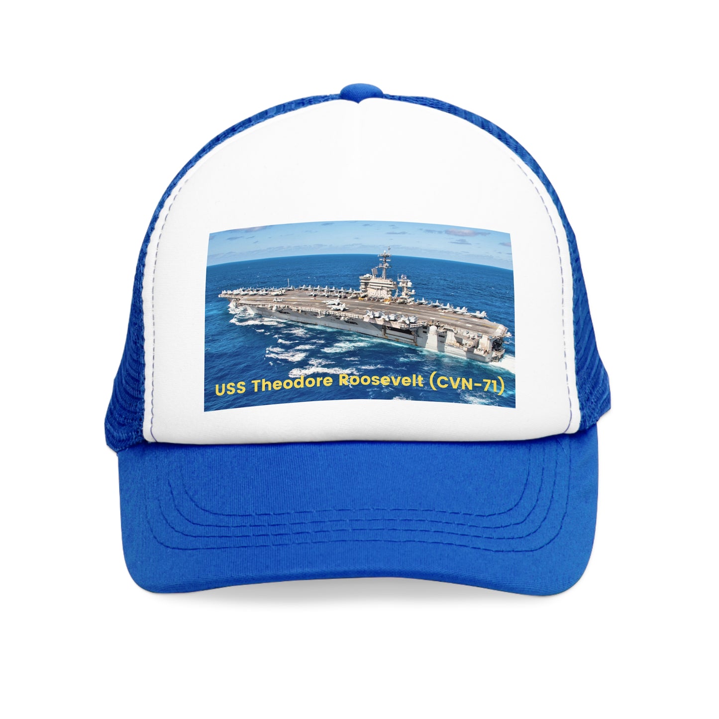 USS Theodore Roosevelt (CVN-71) Navy POD Smileandlaughtees Mesh Cap