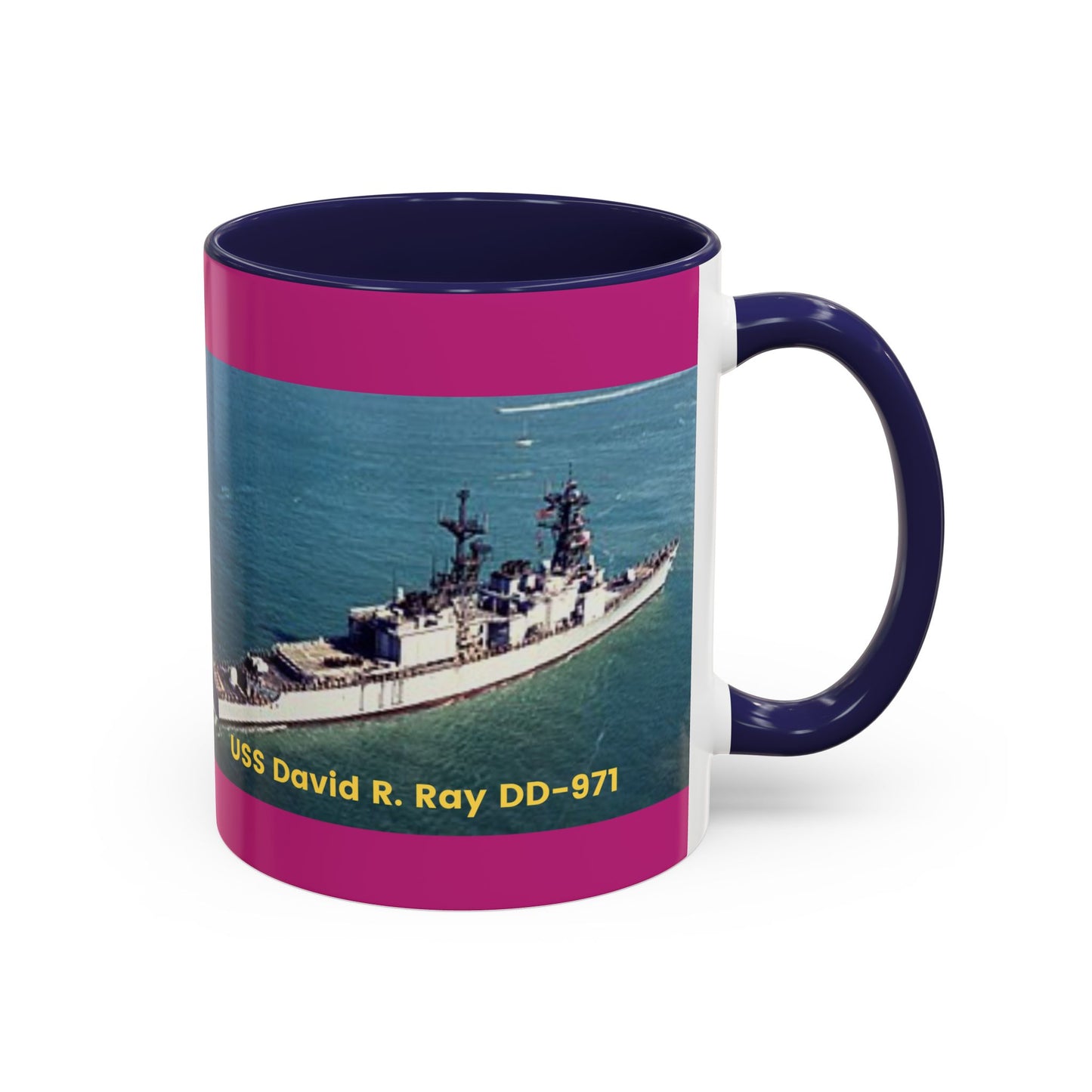 USS David R. Ray DD-971 Navy POD Smileandlaughtees Accent Coffee Mug (11, 15oz)