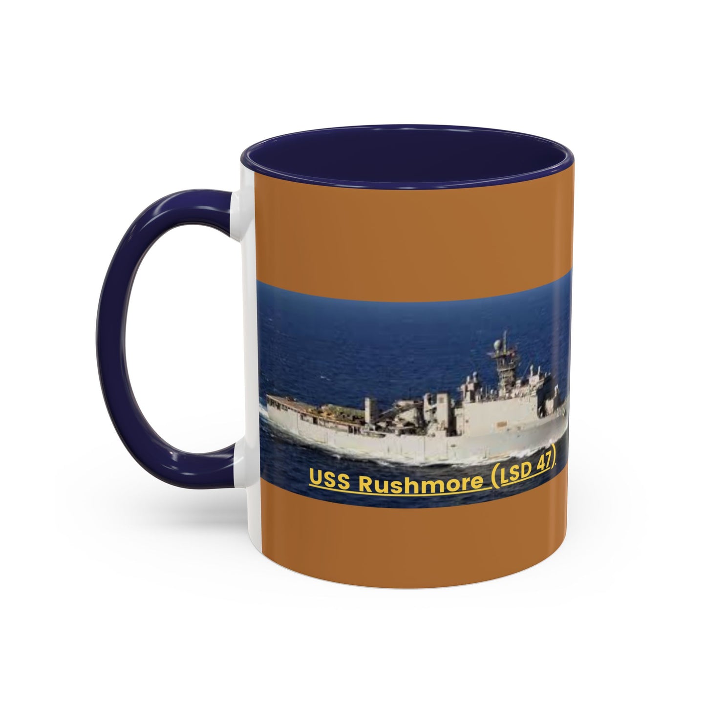 USS Rushmore (LSD 47) Navy POD Smileandlaughtees Accent Coffee Mug (11, 15oz)