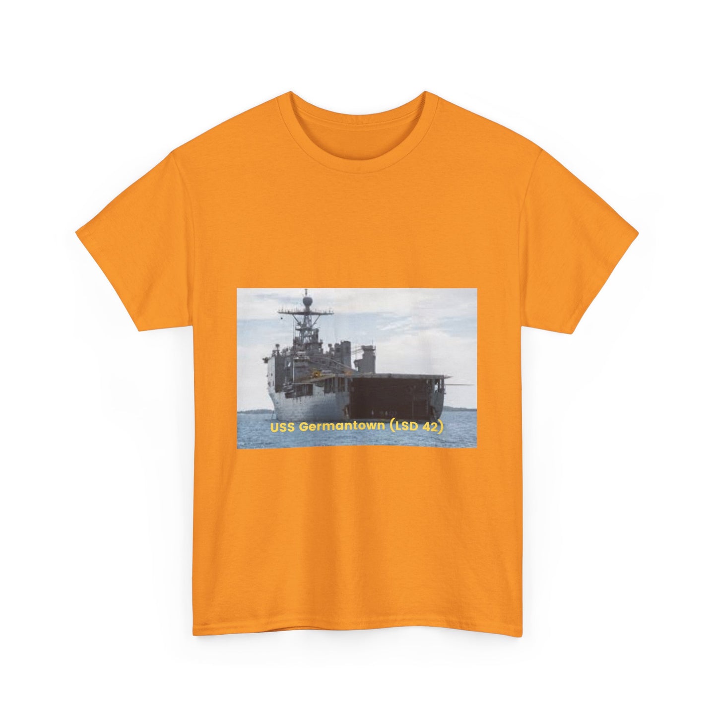 USS Germantown (LSD 42) Navy POD Smileandlaughtees Unisex Heavy Cotton Tee T-Shirt