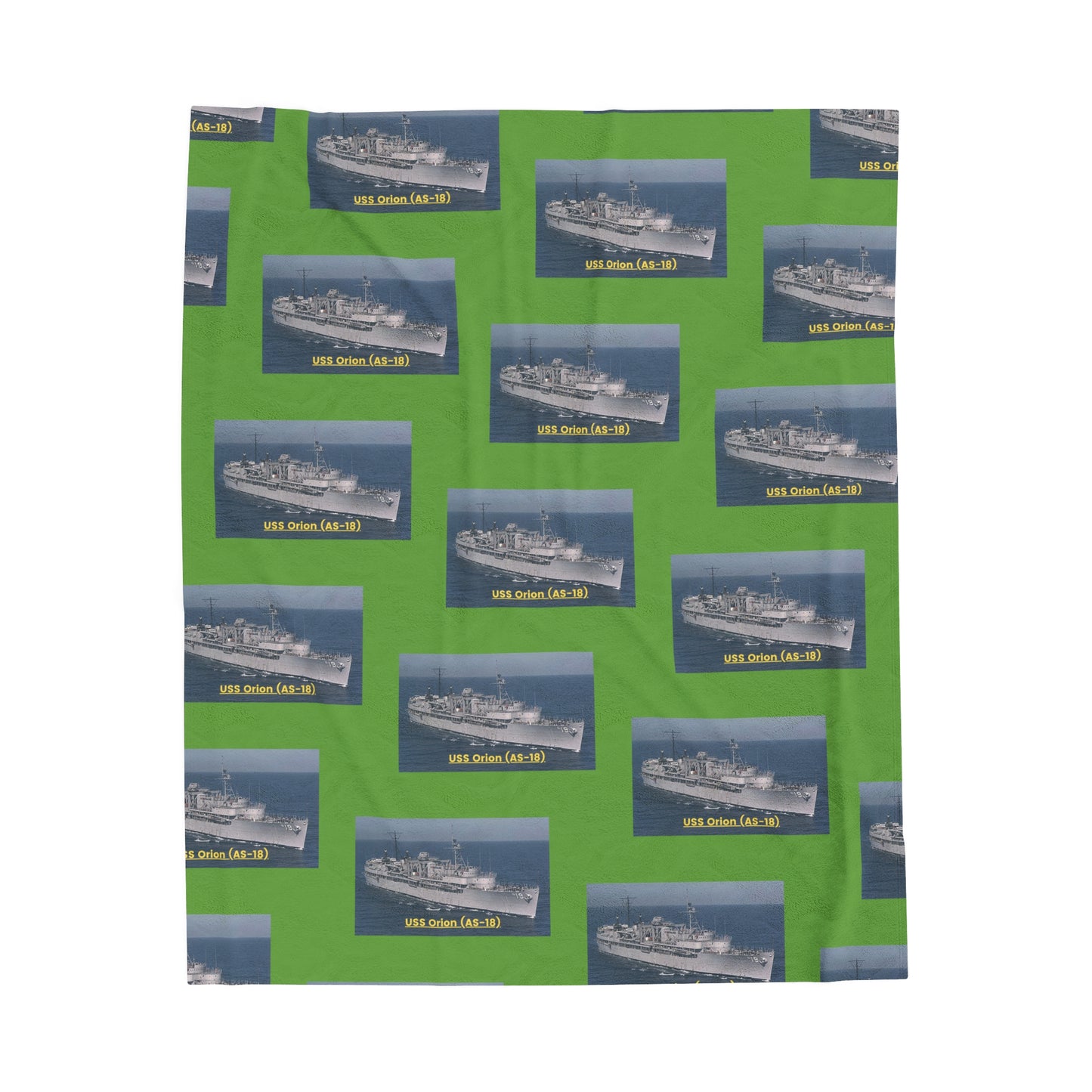 USS Orion (AS-18) Navy POD Smileandlaughtees Velveteen Plush Blanket