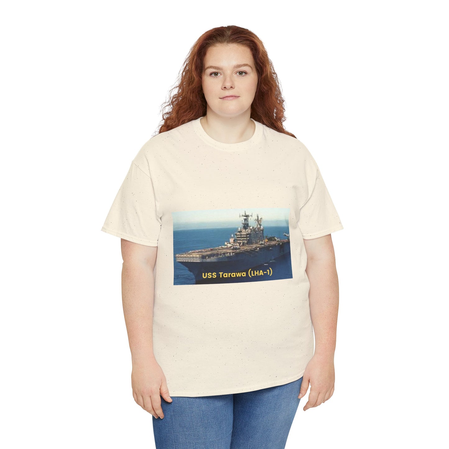 USS Tarawa (LHA-1) Navy POD Smileandlaughtees Unisex Heavy Cotton Tee T-Shirt