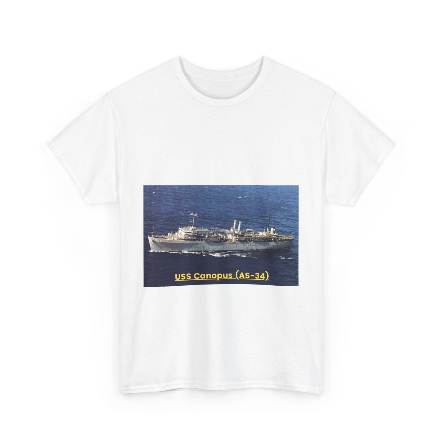 USS Canopus (AS-34) Navy POD Smileandlaughtees Unisex Heavy Cotton Tee T-Shirt