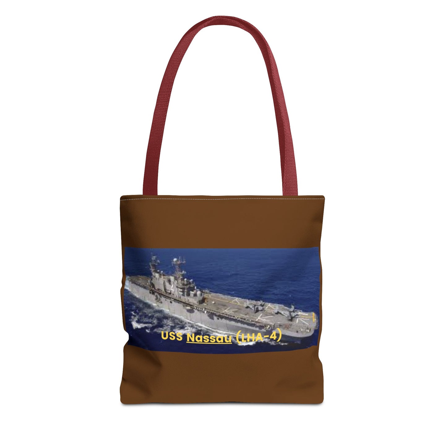 USS Nassau (LHA-4) Navy POD Smileandlaughtees Tote Bag (AOP)