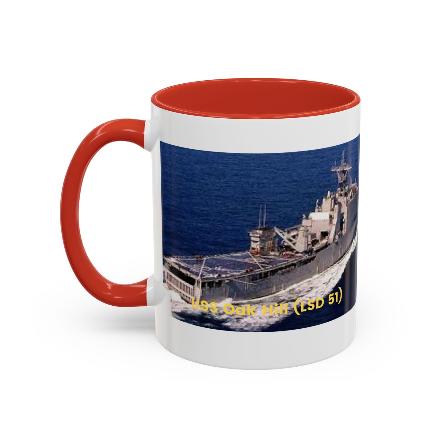 USS Oak Hill (LSD 51) Navy POD Smileandlaughtees Accent Coffee Mug (11, 15oz)