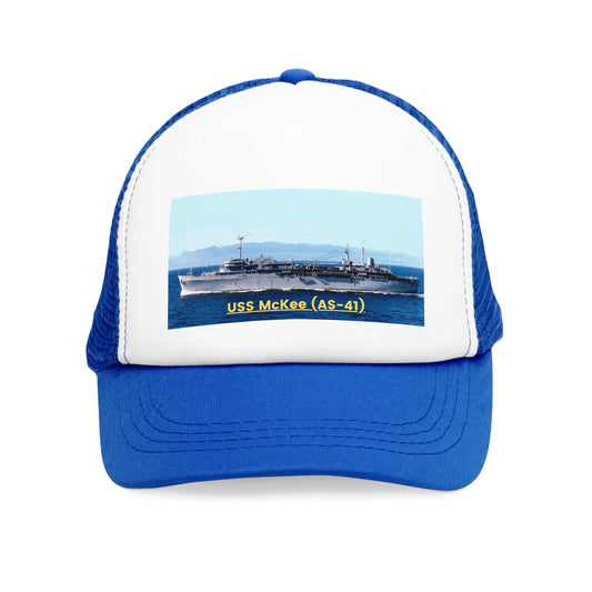 USS McKee (AS-41) Navy POD Smileandlaughtees Mesh Cap